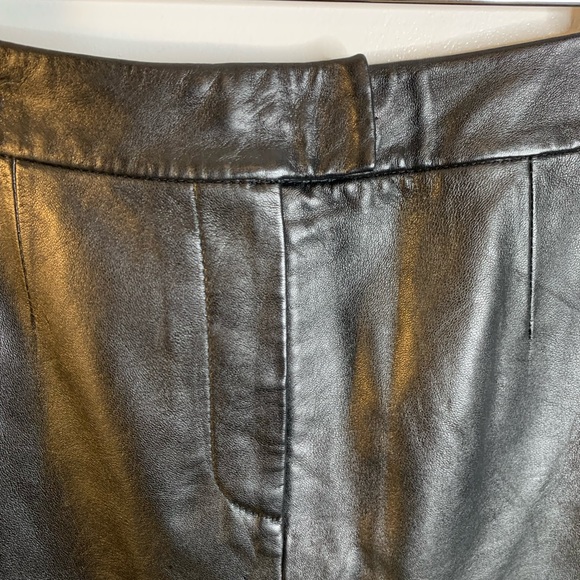 ALFANI BLACK LEATHER SKIRT SZ 10 - Picture 3 of 5